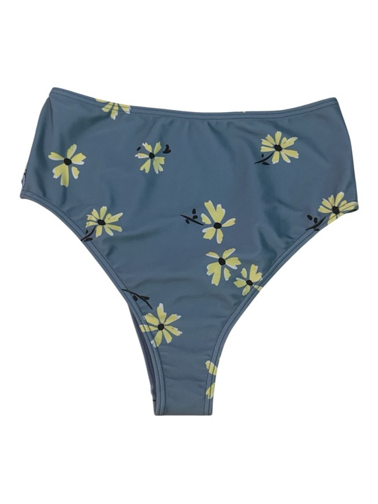 Sisstrevolution Other - Sisstrevolution High-Waist Floral Bikini Bottoms in Slate Blue Cheeky Size Small